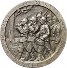 GESCHICHTE u. VERKEHRSWESEN. 
KRIEG und FRIEDEN. 
I. Weltkrieg 1914-1918. Medaille 1915 (v. Lotte Benter, b. Gladenbeck, Berlin) IN DER HEIMAT DA GI...