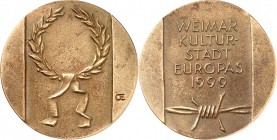 MEDAILLEURE des XIX. u. XX. Jh.. 
DEUTSCHLAND zeitgenössisch nach 1945. 
OTT, Erich *1944 Oberammergau. Medaille 1999 Weimar, Kulturstadt Europas. L...