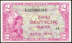 Bundesrepublik. 
Bank Deutscher Länder. 
2 Deutsche Mark 1948 A-A. Ros. 234a. . 

I