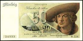 Bundesrepublik. 
Bank Deutscher Länder. 
50 DM 9.12.1948 R. Ros. 254. . 

I-