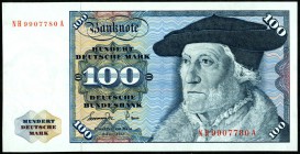 Bundesrepublik. 
Bundesbank. 
100 Deutsche Mark 1.6.1977 NG-T. Ros. 278a. . 

I