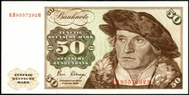 Bundesrepublik. 
Bundesbank. 
50 Deutsche Mark mit Copyright 2.1.1980 KH-Q. Ros. 288a. . 

I