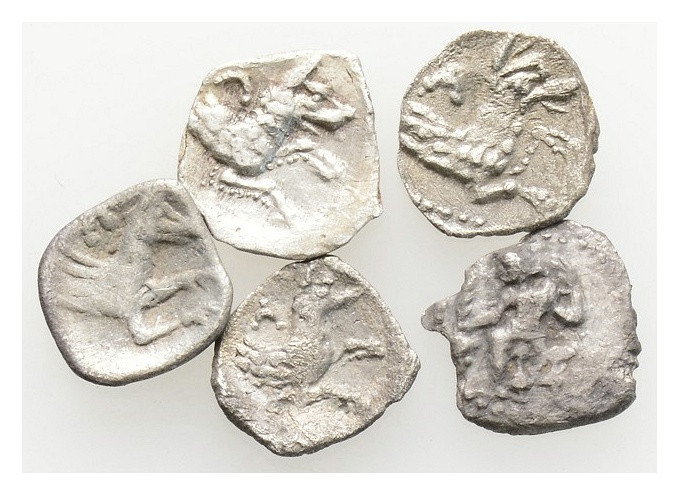 Ancient Bronze Coins…. 5 Pieces…Sold As Seen.No Returns.