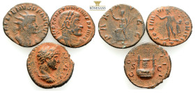 Ancient Bronze Coins…. 3 Pieces…Sold As Seen.No Returns.