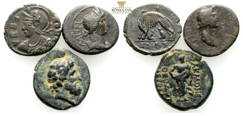 Ancient Bronze Coins…. 3 Pieces…Sold As Seen.No Returns.