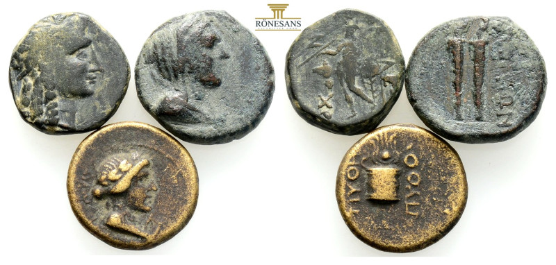 Ancient Bronze Coins…. 3 Pieces…Sold As Seen.No Returns.