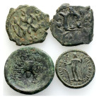 Ancient Bronze Coins…. 4 Pieces…Sold As Seen.No Returns.