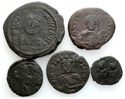 Ancient Bronze Coins…. 5 Pieces…Sold As Seen.No Returns.