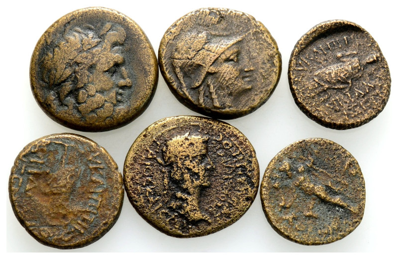 Ancient Bronze Coins…. 6 Pieces…Sold As Seen.No Returns.