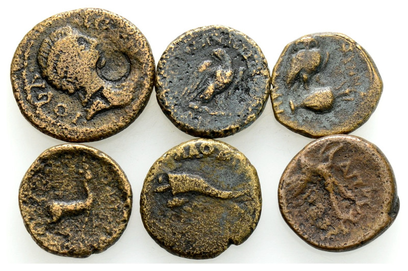 Ancient Bronze Coins…. 6 Pieces…Sold As Seen.No Returns.