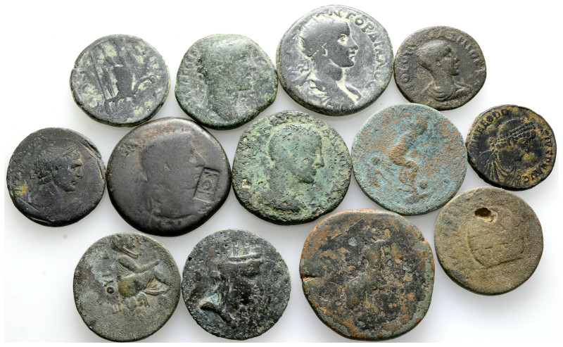 Ancient Bronze Coins…. 13 Pieces…Sold As Seen.No Returns.