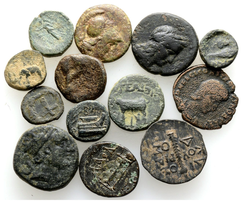 Ancient Bronze Coins…. 13 Pieces…Sold As Seen.No Returns.