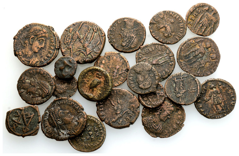 Ancient Bronze Coins….21 Pieces…Sold As Seen.No Returns.