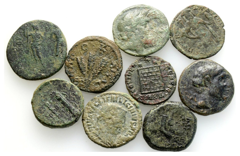 Ancient Bronze Coins…. 9 Pieces…Sold As Seen.No Returns.