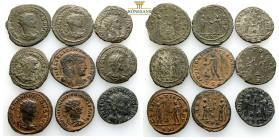Ancient Bronze Coins…. 9 Pieces…Sold As Seen.No Returns.