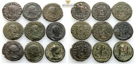 Ancient Bronze Coins…. 9 Pieces…Sold As Seen.No Returns.
