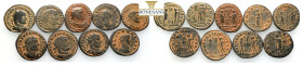 Ancient Bronze Coins…. 9 Pieces…Sold As Seen.No Returns.