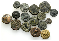Ancient Bronze Coins….16 Pieces…Sold As Seen.No Returns.
