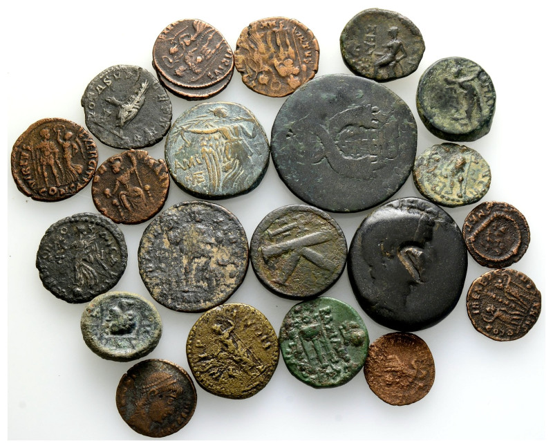 Ancient Bronze Coins…. 21 Pieces…Sold As Seen.No Returns.