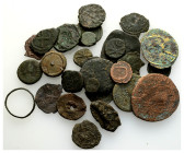 Ancient Bronze Coins….28 Pieces…Sold As Seen.No Returns.