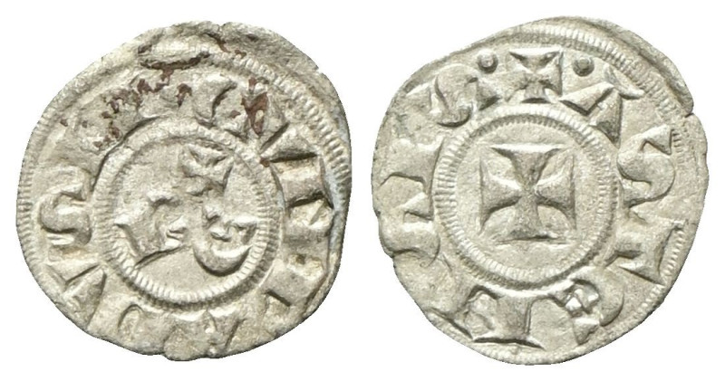 ASTI
Comune, 1140-1336.
Denaro.
Mi
gr. 0,59
Dr. CVNRADVS. Le lettere REX di...