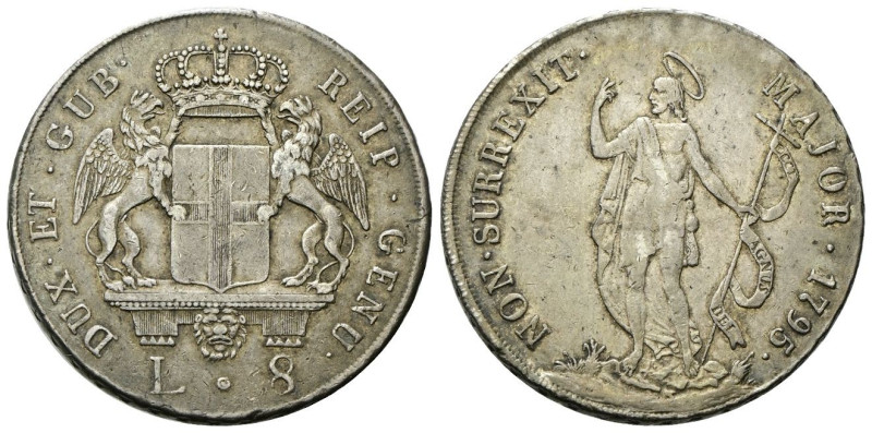 GENOVA
Dogi Biennali, 1528-1797. III Fase, 1637-1797.
8 Lire 1795.
Ag
gr. 33...