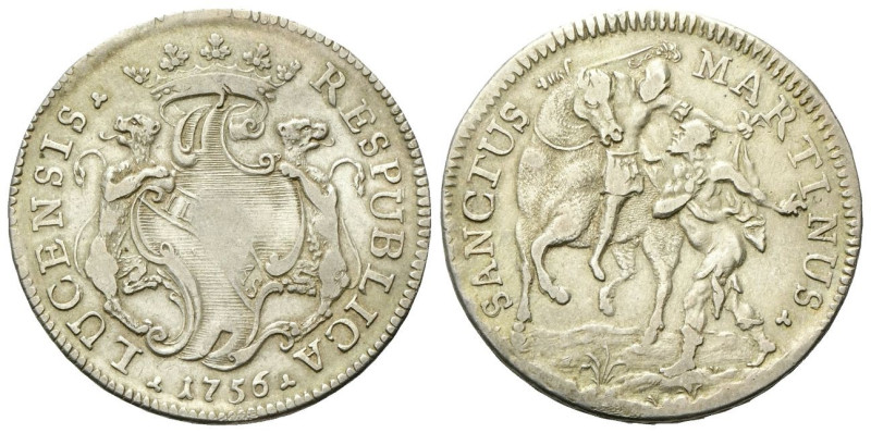 LUCCA
Repubblica, 1369-1799. 
Scudo 1756 detto Panterino.
Ag
gr. 25,85
Dr. ...