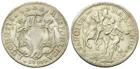 LUCCA
Repubblica, 1369-1799. 
Scudo 1756 detto Panterino.
Ag
gr. 25,85
Dr. RESPUBLICA - LUCENSIS. Stemma in cartella coronato, tra due pantere; s...