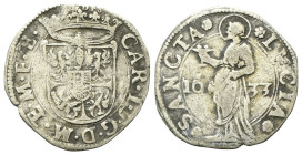 MANTOVA
Carlo I Gonzaga di Gonzaga Nevers, 1627-1637.
Lira 1633.
Ag
gr. 4,24
Dr. CAR I D G M E M FE C. Stemma gonzaghesco dalle quattro aquile en...