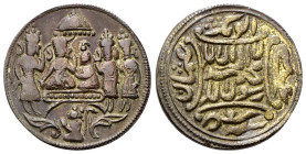 INDIA
East India Company, XVIII- XIX secolo.
Token o gettone religioso per tempio indù (riconio).
Æ
gr. 10,71 mm 28,3
Dr. Rama e Sita seduti sott...