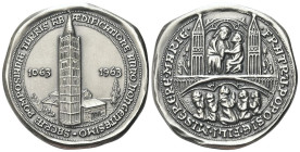 CODIGORO
Durante Repubblica Italiana, dal 1946.
Medaglia 1963.
Ag
gr. 52,90 mm 48,4
Dr. SACRAE POMPOSIANAE TURRIS AB - AEDIFICATIONE ANNO NONGENT...