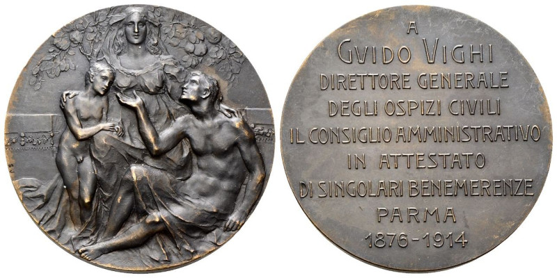 PARMA
Guido Vichi (direttore degli ospizi), 1844-1924.
Medaglia 1914 opus S. J...