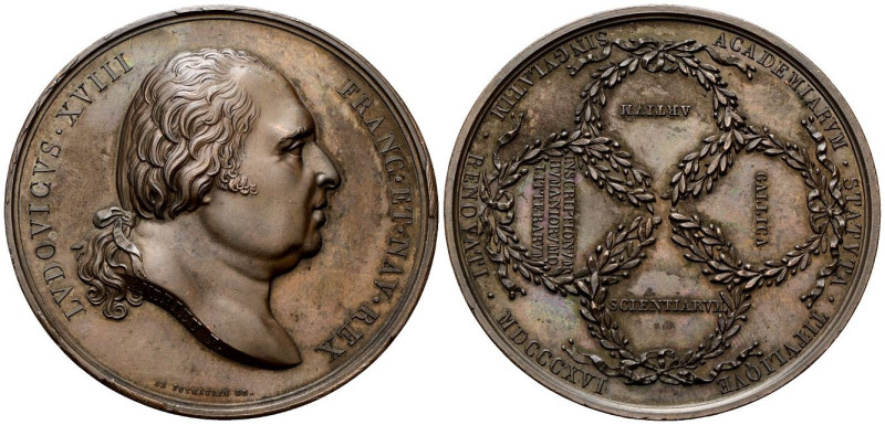 FRANCIA
Luigi XVIII di Borbone (re di Francia), 1814-1824.
Medaglia 1816 opus ...