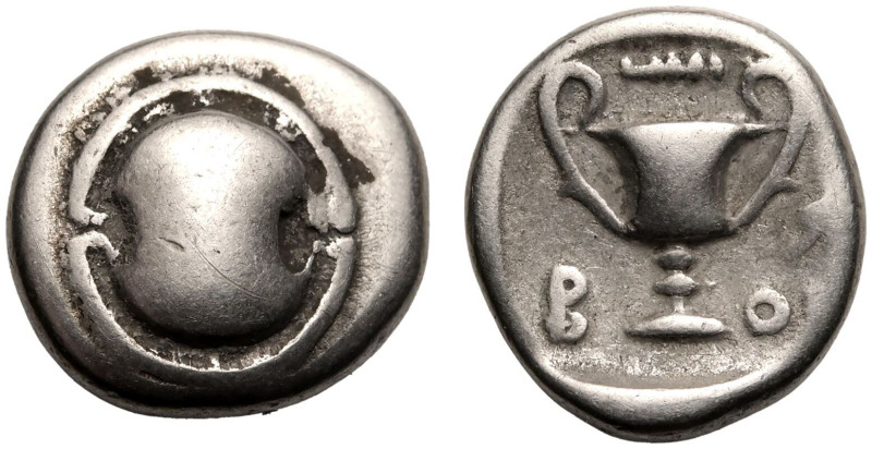 ANCIENT GREECE. BOEOTIA, FEDERAL COINAGE. 
Silver Hemidrachm, circa 395-340 BC....