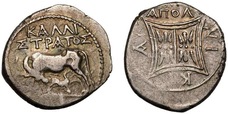 ANCIENT GREECE. ILLYRIA, APOLLONIA. 
Silver Drachm, circa 2nd - 1st centuries B...
