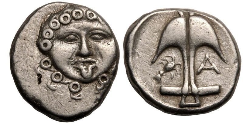 ANCIENT GREECE. THRACE, APOLLONIA PONTIKA. 
Silver Tetrobol, circa 425-375 BC. ...