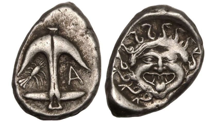 ANCIENT GREECE. THRACE, APOLLONIA PONTIKA. 
Silver Drachm, late 5th - early 4th...