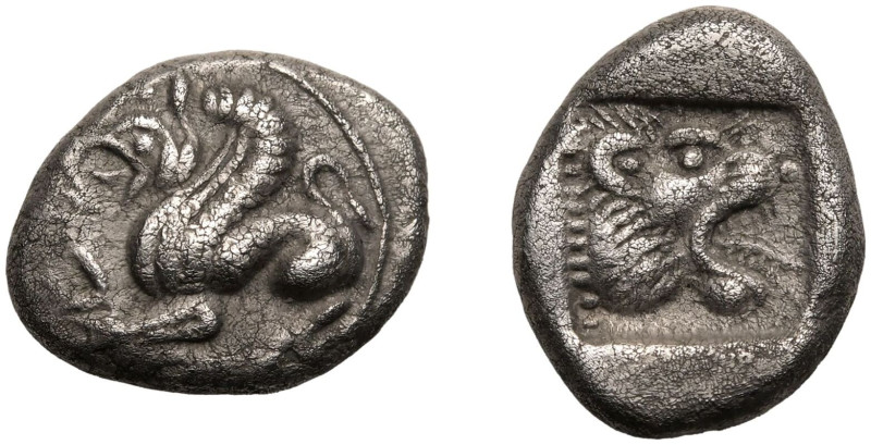 ANCIENT GREECE. TROAS, ASSOS. 
Silver Drachm, circa 500-450 BC. 
Obv: griffin ...