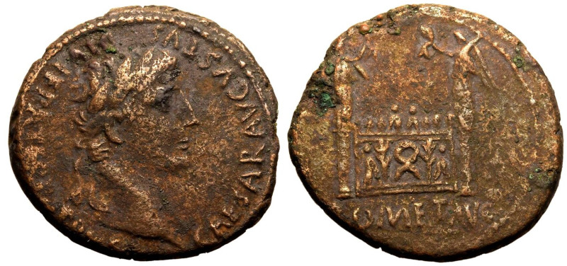 ROMAN EMPIRE. Augustus. 
Bronze Dupondius, AD 9-14. Lugdunum. 
Obv: CAESAR AVG...