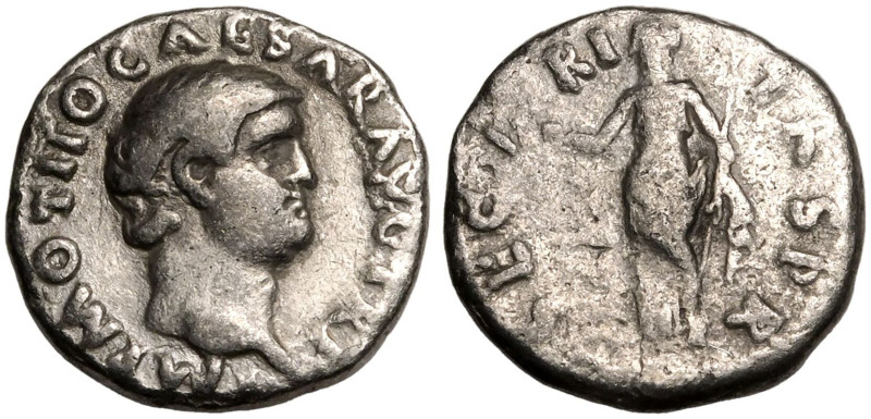 ROMAN EMPIRE. Otho.
Silver Denarius, AD 69. Rome.
Obv: IMP M OTHO CAESAR AVG T...