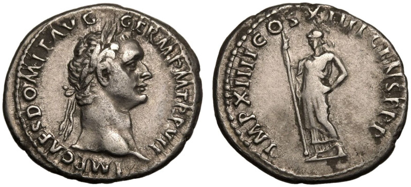 ROMAN EMPIRE. Domitian. 
Silver Denarius, AD 87. Rome. 
Obv: IMP CAES DOMIT AV...