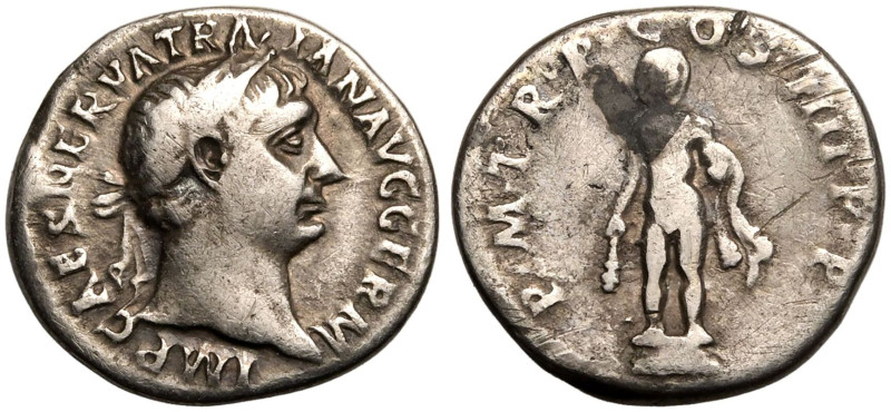 ROMAN EMPIRE. Trajan. 
Silver Denarius, AD 101-102. Rome. 
Obv: IMP CAES NERVA...