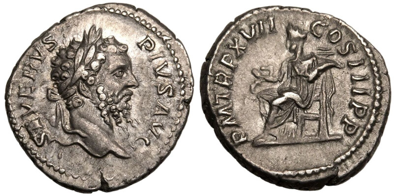 ROMAN EMPIRE. Septimius Severus. 
Silver Denarius, AD 209. Rome. 
Obv: SEVERVS...