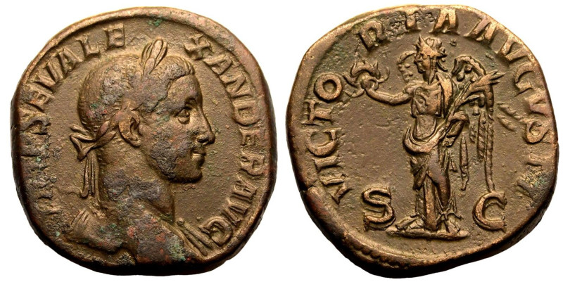 ROMAN EMPIRE. Severus Alexander. 
Bronze Sestertius, AD 222-231. Rome. 
Obv: I...