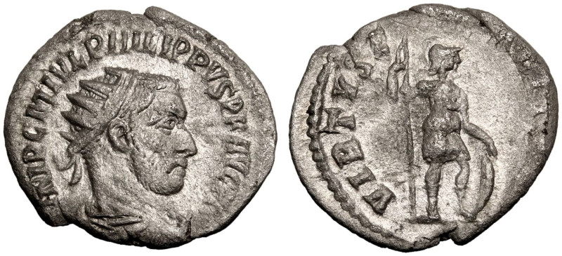 ROMAN EMPIRE. Philip I. 
Silver Antoninianus, AD 244-246. Antioch. 
Obv: IMP C...