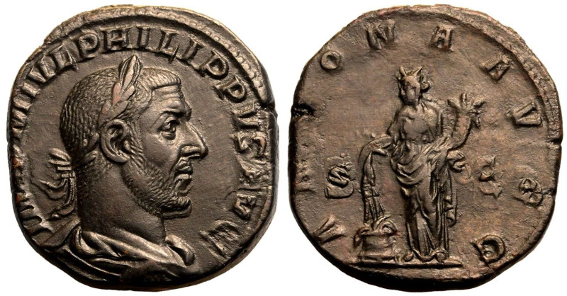 ROMAN EMPIRE. Philip I. 
Bronze Sestertius, AD 244-249. Rome. 
Obv: IMP M IVL ...