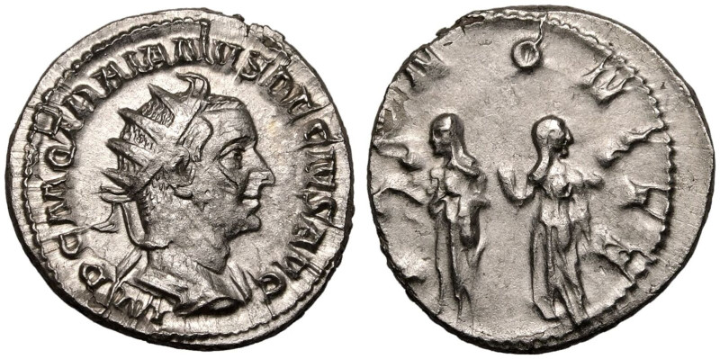 ROMAN EMPIRE. Trajan Decius. 
Silver Antoninianus, AD 249-251. Rome. 
Obv: IMP...