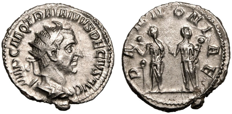 ROMAN EMPIRE. Trajan Decius. 
Silver Antoninianus, AD 249-251. Rome. 
Obv: IMP...