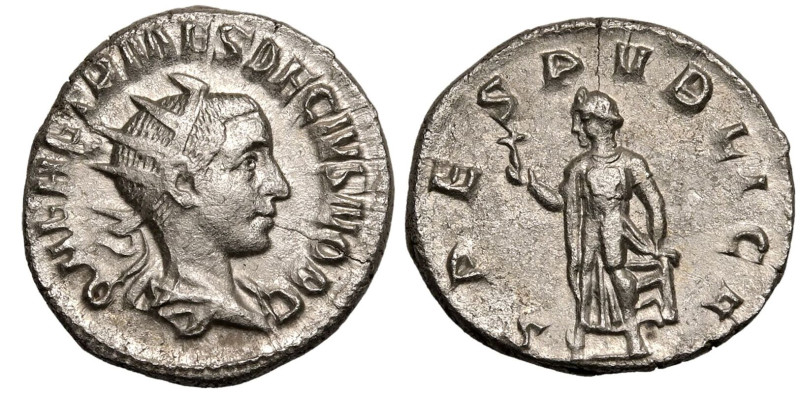 ROMAN EMPIRE. Herennius Etruscus (Caesar). 
Silver Antoninianus, AD 250-251. Ro...