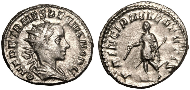 ROMAN EMPIRE. Herennius Etruscus (Caesar). 
Silver Antoninianus, AD 250-251. Ro...